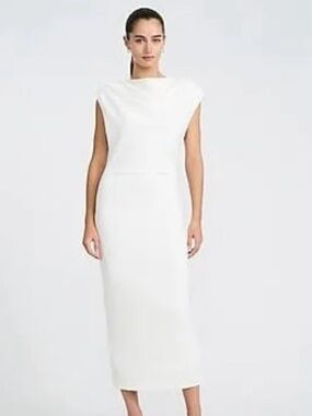 express cream midi dress